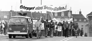 More than 40, 000 supporters of the peace movement gathered for a demonstration for disarmament in Bonn