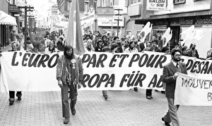 6000 demonstrators took part in protest and rally of the peace movement against new nuclear missiles