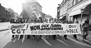6000 demonstrators took part in protest and rally of the peace movement against new nuclear missiles