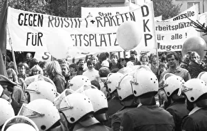 About 7000 supporters of the peace movement demonstrated against new nuclear missiles and the Natodoppel decision