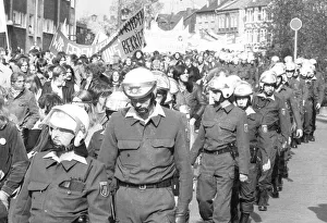 About 7000 supporters of the peace movement demonstrated against new nuclear missiles and the Natodoppel decision