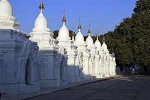 Some of the 729 stupas of the Kuthodaw Pagoda