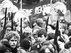 About 8, 000 young people, students and schoolchildren demonstrated against militarism