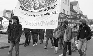 About 8, 000 young people, students and schoolchildren demonstrated against militarism