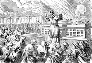 Aaron's first sacrifice is ignited by fire from heaven