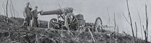 Abandoned German 150 cannon, April 1917