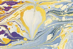 Abstract creative marbling pattern with love concept for fabric