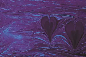Abstract creative marbling pattern with love concept for fabric