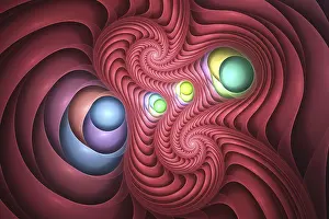 Abstract fractal design. Isolated on black background