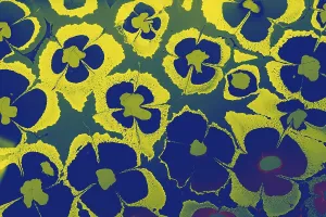 Abstract marbling floral pattern for fabric