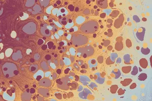 Abstract marbling floral pattern for fabric