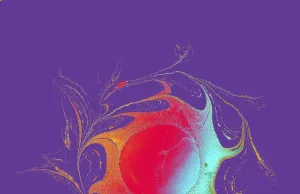 Abstract marbling floral pattern for fabric