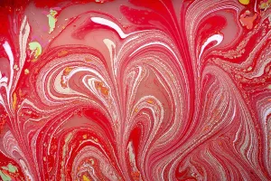 Abstract marbling floral pattern for fabric
