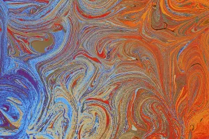 Abstract marbling floral pattern for fabric