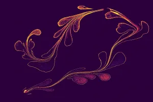 Abstract marbling floral pattern for fabric