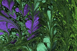 Abstract marbling floral pattern for fabric