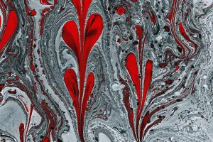 Abstract marbling floral pattern for fabric