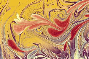 Abstract marbling floral pattern for fabric