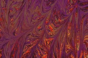 Abstract marbling floral pattern for fabric