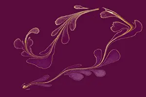 Abstract marbling floral pattern for fabric