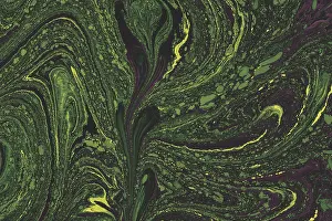 Abstract marbling floral pattern for fabric
