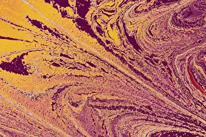 Abstract marbling floral pattern for fabric