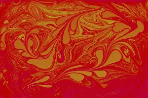 Abstract marbling floral pattern for fabric