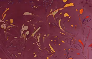 Abstract marbling floral pattern for fabric