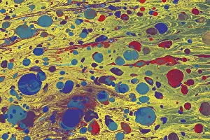 Abstract marbling floral pattern for fabric