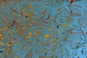 Abstract marbling floral pattern for fabric