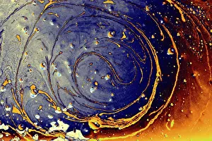 Abstract marbling floral pattern for fabric