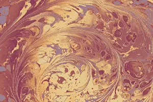 Category Historic EN Prints: Abstract marbling floral pattern for fabric
