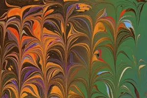 Category Historic EN Prints: Abstract marbling floral pattern for fabric