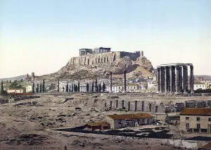 Acropolis With Temple of Olympian Jupiter
