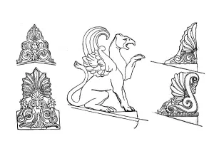 The acroterion, acroter, acroteren