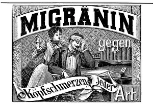 Advertisement for Migranin for headaches and migraines by Farbwerke Hoechst
