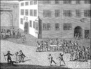 Advertisement for soldiering in the 18th century in Brandenburg