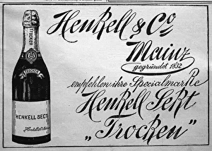 Advertisement for sparkling wine