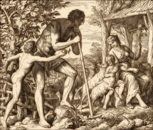 Adam, Eve, and Family, by Julius Schnorr von Carolsfeld