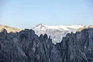 Adamello mountain peak with glacier