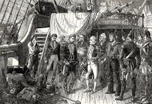 Admiral Horatio Nelson receiving the Spanish Admiral's sword