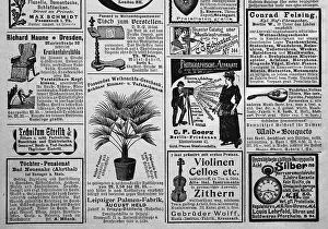 Advertisements, published in the magazine Gartenlaube in 1890