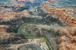 Aerial of the Charyn canyon, Tian shan mountains