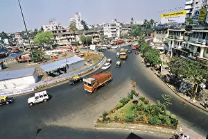 Aerial of Dadar TT circle also known as Khodadad circle in Bombay now Mumbai