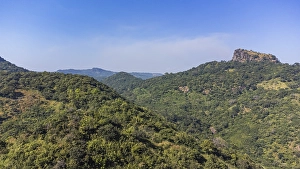 Category Mountain Landscapes Prints: Aerial of the forested mountains near mamou