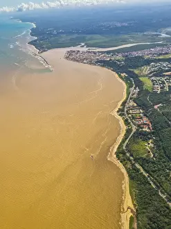 Aerial of the landscape around Porto Seguro