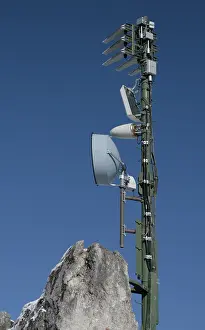 Aerial mast on the peak of the Jenner in Schoenau