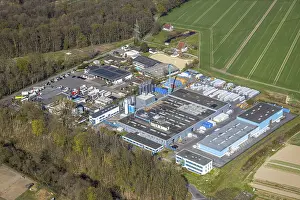 Aerial photo, Icopal BMI Flachdachsysteme GmbH industrial estate