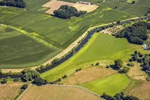 Aerial photograph, Lippe restoration