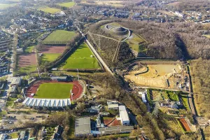Framed Print : Aerial photograph, Lohrheide stadium
